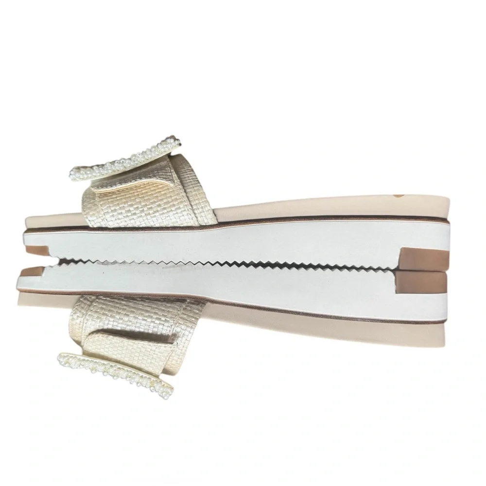 Sam Edelman Cream Slide Sandals - Picture 5 of 11